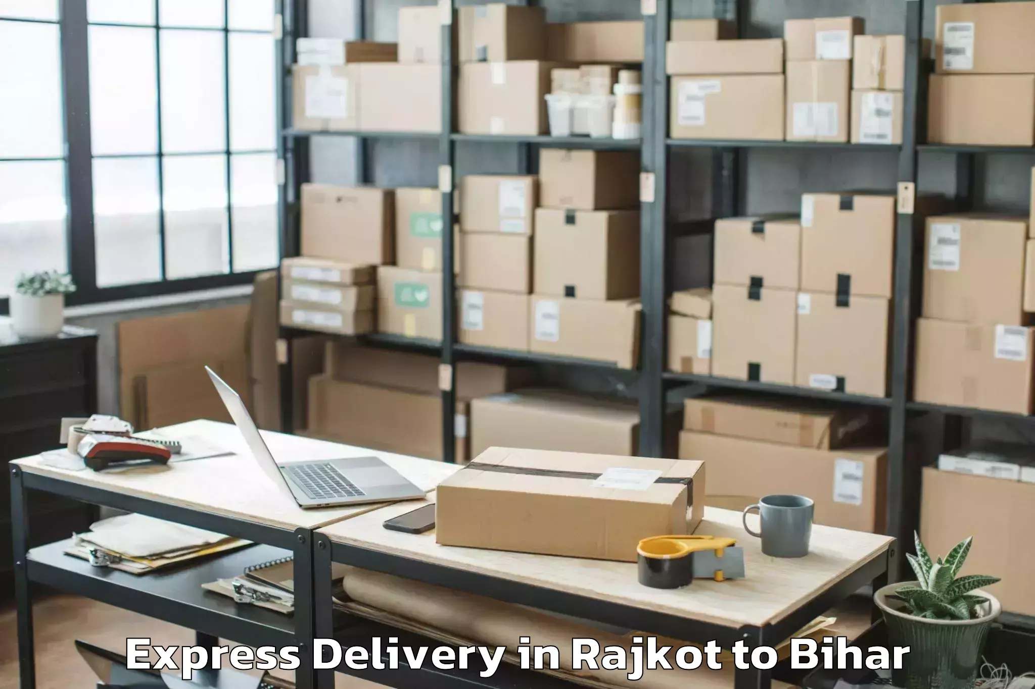 Book Rajkot to Puraini Express Delivery Online